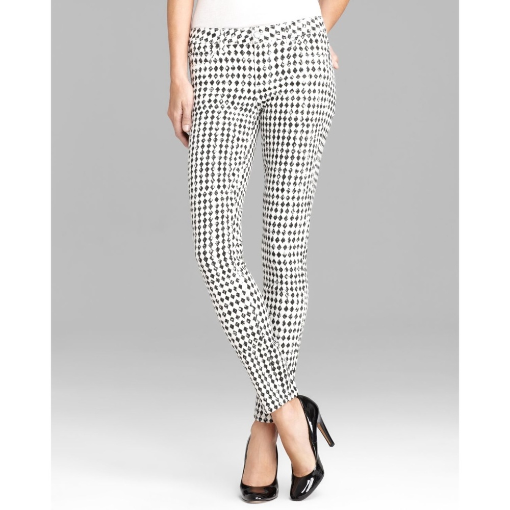 Paige Verdugo Skinny Jeans in Diamond Checkerboard
